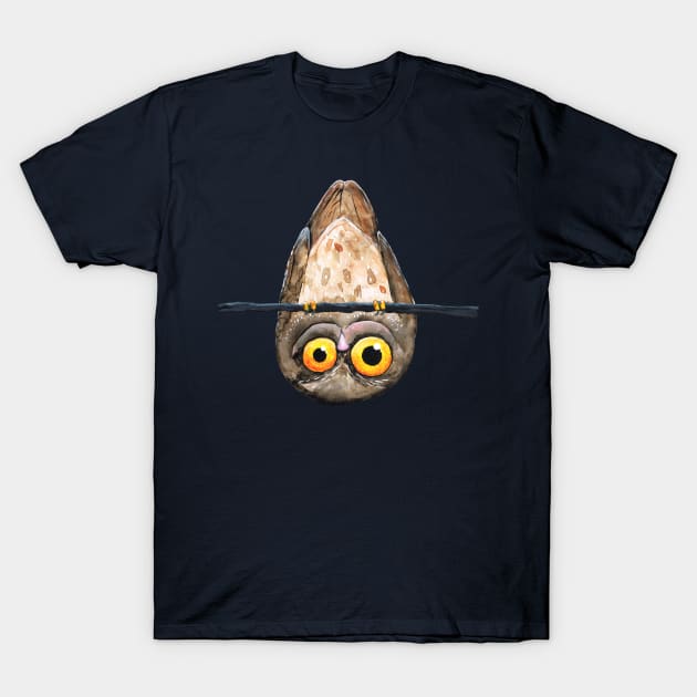 Upside down owl T-Shirt by Bwiselizzy